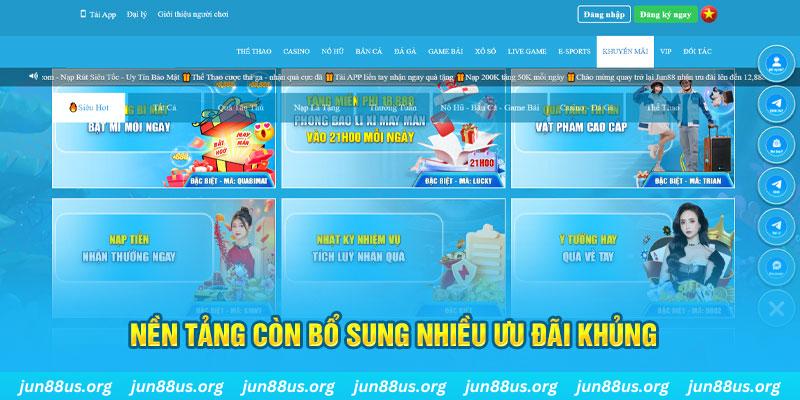 Bảo Trì Jun88: Cải Thiện Dịch Vụ, Mang Đến Trải Nghiệm Mới 3 Nền tảng còn bổ sung nhiều ưu đãi khủng